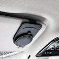 Miniatyrbild 1 av 5: Solglasögonhållare för bilens solskydd, läder solglasögonhållare för bil, magnet adsorberad solglasögonhållare för biltillbehör