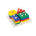 Pikkukuva 3 / 5: RYI)Montessori-lelut 1 2 3 -vuotiaille taaperoille, puinen pinoamis- ja lajittelulelu