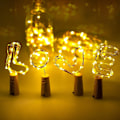 Miniatyrbild 3 av 5: Flaskljus, LED-flaskljus, 2m Flaskljus, Flexibel Koppartråd, Flaskljus Korkpropp, För Karneval, Bröllop, Jul, Varmvit