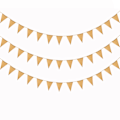 Miniatyrbillede 1 af 5: Festpynt Jute Linen Flag Banner Julegave Fødselsdag Bunting Banner Bryllup Hængende Banner Fest Garland (3 stk)