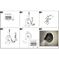 Miniatyrbillede 2 af 5: Roterende væglampe med dobbelt kontrol til hjemmet, LED sengelæselampe (sort-rundt hvidt lys (3W+8W)), egnet til stue_ryy