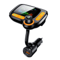 Pikkukuva 1 / 5: Bluetooth FM-lähetin auton sovittimeen, tukee langatonta handsfree-puhelua ja MP3-musiikkia/sovelluksen äänen toistoa, 1,8 tuuman värillinen näyttö, 3 USB-laturia