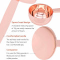 Miniatyrbilde 4 av 5: To-i-en rustfritt stål kaffeskje, dobbel bruk, multifunksjonell skjeholder, kaffeverktøy for måling, roségull Rose gold