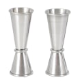 Miniatyrbilde 1 av 5: To dobbelthovede målebeger i rustfritt stål, dobbelthovede vinmålebeger, dobbelthovede vinkrus, barspesial for bartendere
