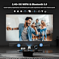 Miniatyrbilde 2 av 5: 5G 4K Projektor Smart HD LED WiFi Bluetooth HDMI. USB Android Hjemmekino - PA