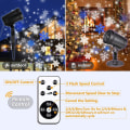 Miniatyrbild 4 av 5: Julprojektor för utomhusbruk, snöprojektionslampor för jul, IP65 snöflingeprojektorlampa