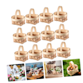 Miniatyrbillede 4 af 5: 12 stk. Mini Kurv Mini Picnic Kurve Mini Tilbehør Mini Pil Kurve Flettede Kurve Gavepose Husholdnings Slik Kurv