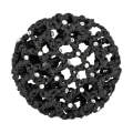 Miniatyrbillede 1 af 5: Hårknold Dæk Hårnet Til Piger Kvinder Håndlavet Strikket Mesh Perler Dekoration Elastisk Hårnet Til Ballet Dans Skøjteløb Knold Mesh Dæk Sort Black