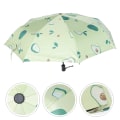 Miniatyrbillede 4 af 5: Fuldautomatisk paraply Regn Solparaply Foldbar paraply UV-beskyttelse ParaplyGrøn96x56cm Green 96x56cm