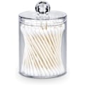 Miniatyrbillede 1 af 5: Akryl Bomuldspod Storage Bomulds Pude Doner Makeup Organizer Med Låg, Transparent Badeværelse Apoteker Glas Opbevaring Til Bomulds Kugler, Pods, Q-tips