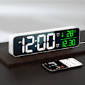 Miniatyrbild 4 av 5: RYI)Svart Digital Väckarklocka, Väggklocka Morgonväckarklocka LED Di