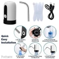 Miniatyrbilde 4 av 5: Vanndispenser - USB-lading vannpumpe for flaske, universell passform, bærbar elektrisk vannkrukke-dispenser, drikkevannsdispenser, hvit White