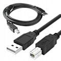 Miniatyrbillede 1 af 5: Printer USB-kabel 1,5 meter Printkabel 2.0 Sort A/B Ren Kobber Kvadrat Port Printer Datakabel