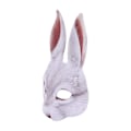 Miniatyrbild 5 av 5: Kaninhalvmask, realistisk tryck, mask med elastik för karneval eller temafest, tillbehör till djurdräkter, karnevalsförklädnader