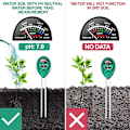 Miniatyrbillede 4 af 5: Jordprøveapparat, Jordfugtighedsmåler, 3-i-1 Plant Tester, Jordfugtighedsmåler Og Jord pH-Tester Til Plantejord, Have, Farm, Græsplæne