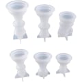 Miniatyrbilde 3 av 5: 6 stk 3D Silikon Sjakk Harpiksform, Harpiksstøpeform DIY Sjakkbrikker Form Krystall Epoxy Form for DIY Håndverksproduksjon, Hjemmedekor