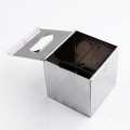 Miniatyrbillede 2 af 4: Metal Firkantet Vævsæske Låg, Moderne Ansigtsvævs Holder til Badeværelsesbordplader, Soveværelseskommoder, Natborde, Skriveborde, Kontorer