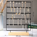 Miniatyrbillede 2 af 5: Øreringsholder Display Stativ, Kvinde Piger Gave 6 Lag Smykkestativ, Øreringholder til Vitrine, Bordplade, Sort