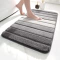 DEXI Badeværelsestæppe Måtte 50 x 80 cm, Ekstra Blød og Absorberende Mikrofiber Bademåtte, Skridsikker Maskinvaskbar Bademåtte til Badeværelse Badekar Bruser, Grå