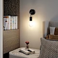 Miniatyrbilde 2 av 4: Svart vegglampe, 2 stk E27 Edison Industriell leselys for nattbord soverom korridor trapp innendørs retro nattlys belysning bad vegg