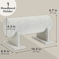 Miniatyrbillede 4 af 5: /Ryi/Grå Velour Hårbøjleholder/Smykkeorganiseringsstativ, 30,5 x 18 cm