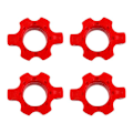 Miniatyrbillede 1 af 3: 4 stk Sorte Chokere Dumbell Hex Nutd Dumbbell Tilbehør Barbell Hex Nut Dumbbell Bar Collar Dumbbell Red 4.8X3.7X2.1CM