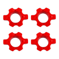 Pikkukuva 1 / 3: 4 kpl Mustat Chokerit Dumbbell Hex Nutd Dumbbell Tarvikkeet Barbell Hex Nut Dumbbell Bar Collar Dumbbell Red 4.8X3.7X2.1CM