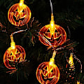 Miniatyrbild 1 av 5: Utomhus 6m 40 LED Solcellsdrivna Fairy Lights för Halloween, Utomhusdekoration för Fest, Halloween, Trädgård, Semester, Höst, Pumpa Lykta Varm Ljus