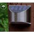 Miniatyrbilde 3 av 5: 4 stk Solcellelampe Utendørs Solcelle Vegglampe Rustfritt Stål Vanntett Gjerdelys 4LED Hagehage Landskapsvegglampe IP65, Varmt Lys, 4 stk