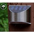 Miniatyrbillede 3 af 5: 4 stk. Solcellelampe Udendørs Solcelle Vægskinne Rustfrit Stål Vandafvisende Hække Lys 4LED Havegård Landskab Vægskinne IP65, Varmt Lys, 4 stk.