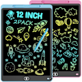 Miniatyrbilde 1 av 5: Fargerik LCD-skriveplate, 30 cm øyebeskyttende tegnebrett, reisegave Blå, Pink_RY