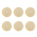 Pikkukuva 2 / 3: 6 kpl Rattan-Punotut Korut Yksinkertaiset Pyöreät Korvakorun Ripukset Korujen Valmistukseen Koristeet 4X4X0.4CM 4X4X0.4CM