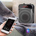 Miniatyrbilde 2 av 5: Bærbar stemmeforsterker, Bluetooth-belteforsterker Oppladbar høyttaler med personlig mikrofon for turguider, lærere, trenere, forelesninger, svart Black