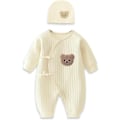 Miniatyrbild 4 av 5: RYI Bodysuit för pojkar och flickor ny vinter bomull babykläder 0-6m Blå nyfödd