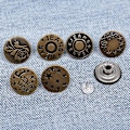 Miniatyrbild 5 av 5: Infällbar Jeansknapp Justerbar Avtagbar Häftfri Metallknapp Legering Rund (100 st)
