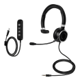 Miniatyrbillede 4 af 5: USB-forbundet støjreducerende mikrofon med klar lyd til computer - kompatibel med Call Center - Én øretelefon One Earphone
