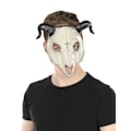 Pikkukuva 5 / 5: Halloween-asu vuohen naamio (Valkoinen, keskikoko), 3D realistinen, pehmeä ja mukava