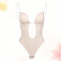Miniatyrbillede 2 af 5: Kvinders Rygløse Korset Usynlig Shapewear Praktisk Slankende Shaper BH Korset Hudfarve Størrelse XlSki Skin S
