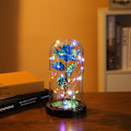 Miniatyrbillede 1 af 3: Evighed i glas LED-lys rose Valentinsdag send kæreste atmosfære arrangement lampe skrivebord placeret lys ornamenter