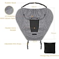 Miniatyrbilde 4 av 5: Universal Grå, Solskjerm for Barnevogn, Kalesje Solskjerm Markise for Vogn Carrycot, UV 50+ Justerbar Solbeskyttelse Vugge med Oppbevaringspose