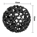 Miniatyrbillede 3 af 5: Hårknold Dæk Hårnet Til Piger Kvinder Håndlavet Strikket Mesh Perler Dekoration Elastisk Hårnet Til Ballet Dans Skøjteløb Knold Mesh Dæk Sort Black