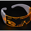 Miniatyrbilde 3 av 5: 7 Farger Lysende LED Visirbriller for Fest, Cosplay, Halloween, Bar, Klubb (Nr. 1 Oppladbare Svart)