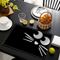 Pikkukuva 3 / 5: Retro Halloween -paikka-alustat Halloween-sisustukseen, Halloween-koristeet ja tarvikkeet kotiin ja keittiön pöytään - 12×18’’