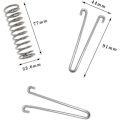 Miniatyrbillede 2 af 5: Sejl Skygge Tilbehør Teltet Heavy Duty Rope Spring Trampolin 4 Stykker Metal Tilbehør Fjedre Til Udendørs Camping Vandreture Rejse Picnic Strand Teltet A