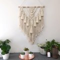 Miniatyrbild 4 av 4: Stor väggbonad för sovsal, tonårsrum, boho-väggdekor, handvävd lång tofsprydnad för vardagsrumsdekor 50*75cm