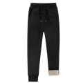 Miniatyrbillede 1 af 5: Mænds Atletiske Bukser Fleeceforet Tykke Bukser Casual Løse Varme Joggingbukser Til Vinter 2XL 2XL