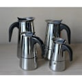 Miniatyrbillede 3 af 5: RYI_Italiensk kaffemaskine i rustfrit stål til espresso 2/4/6/9 KOPPER Kompatibel med gas, glaskeramisk og elkomfur. 2 Tazas 100ML