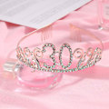 Miniatyrbillede 2 af 4: 30 års Jubilæums Tiara med Rhinestone Krystal Kam (Rosenguld)