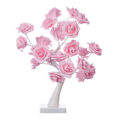 Pikkukuva 1 / 4: Keinotekoinen Bonsai-puu LED-pöytälamppu LED-yöpöytälamppu Ruusu-pöytälamppu Ruusun kukka -lamppu Vaaleanpunainen 45 * 6,5 * Pink 45*6.5*6.5cm