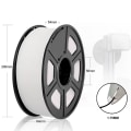 Miniatyrbilde 2 av 4: 3D-utskriftsforbruksvarer 3D-skriver PLA-forbruksvarer 3D-skriver filamentforbruksvarer nettovekt 1 kg hvit